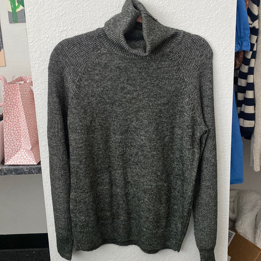 gray turtle neck